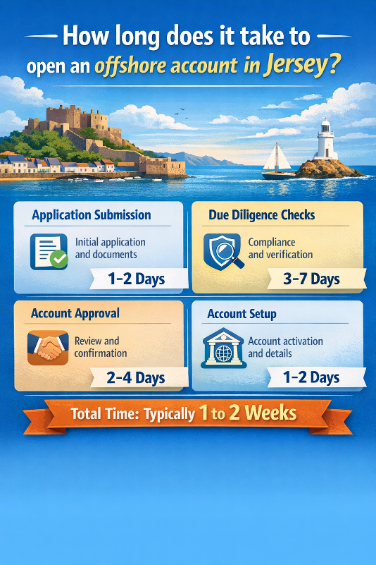 How long does it take to open an offshore account in Jersey